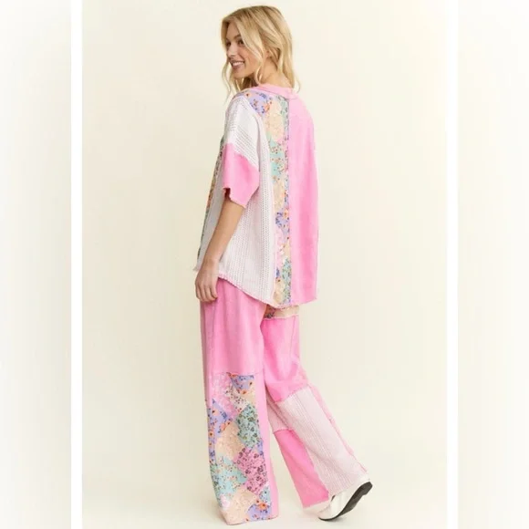 Pink Patchwork Pants - Picture 3 of 5